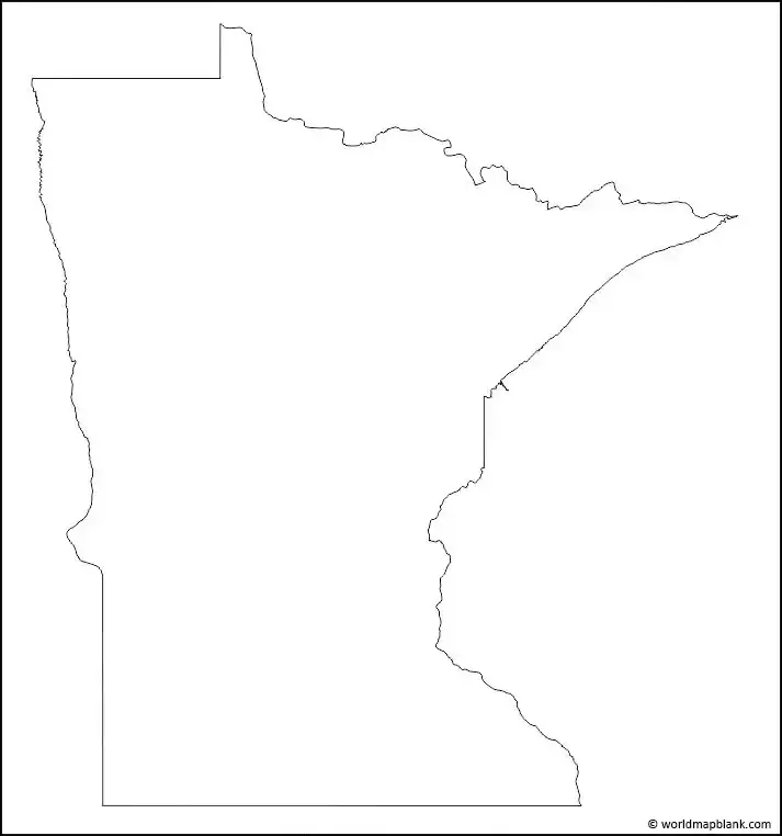 Blank Map of Minnesota fpr Worksheet