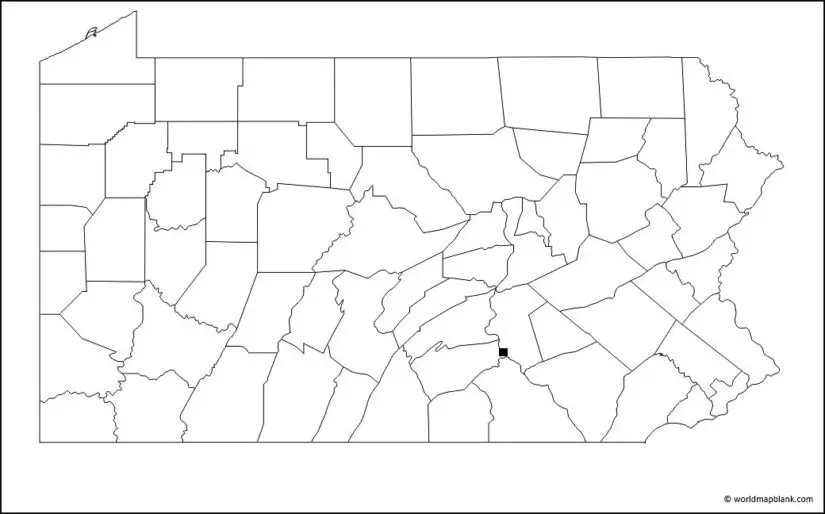 Blank Map Of Pennsylvania With Counties