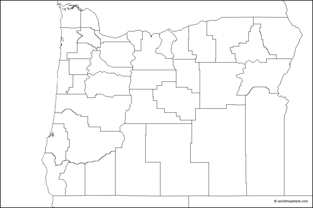 Printable Map of Oregon