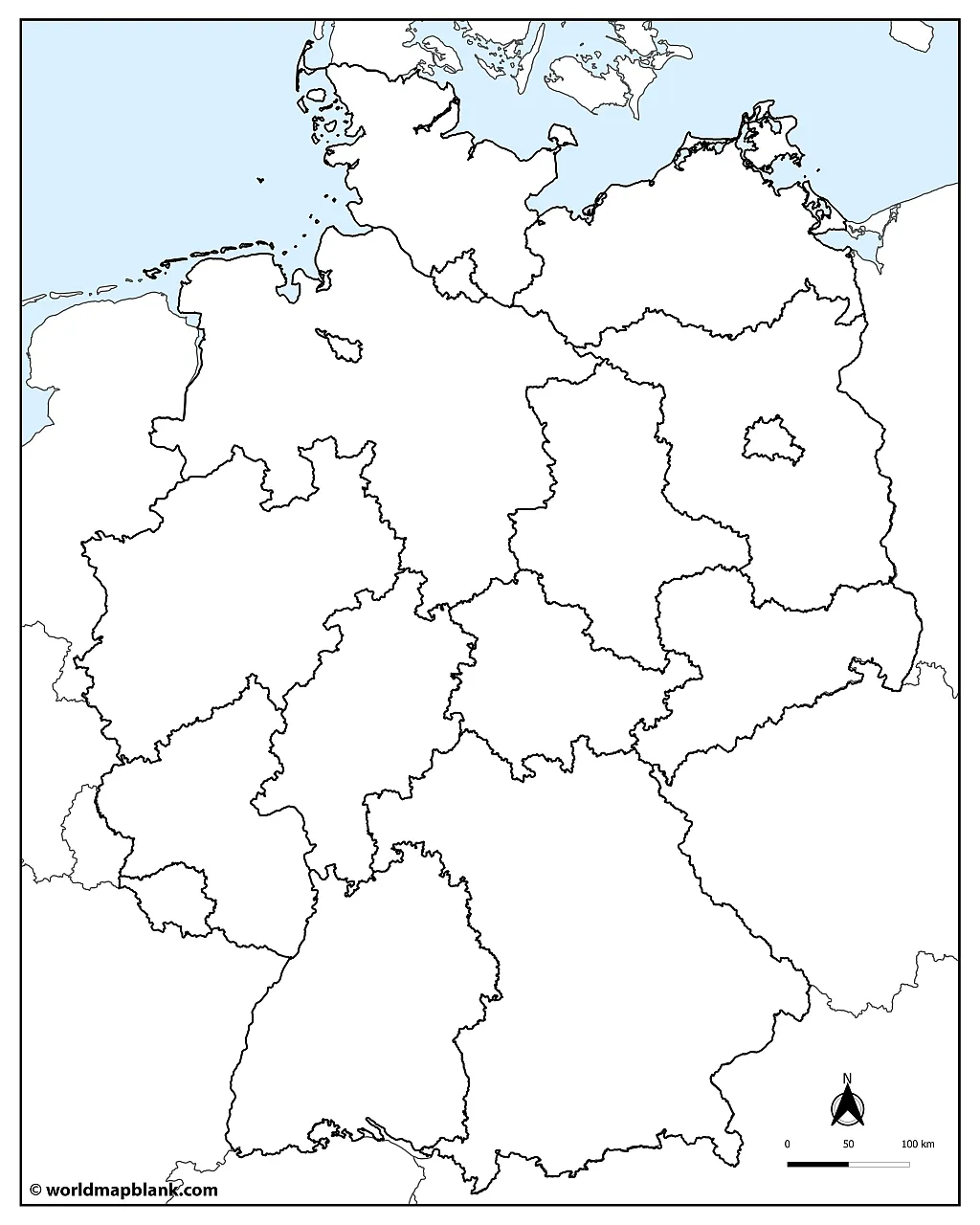 Blank Germany Map