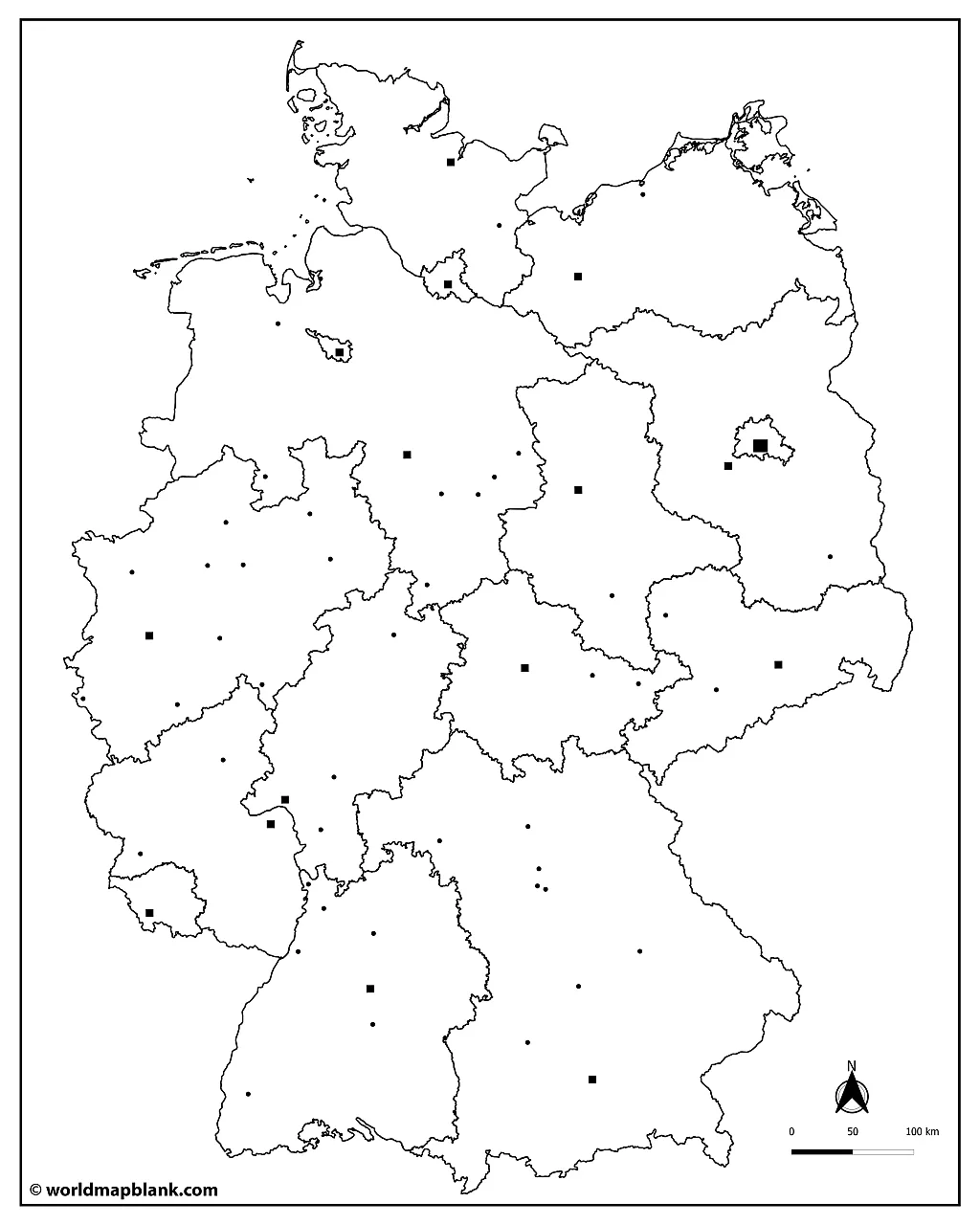 Stumme Karte Von Deutschland
