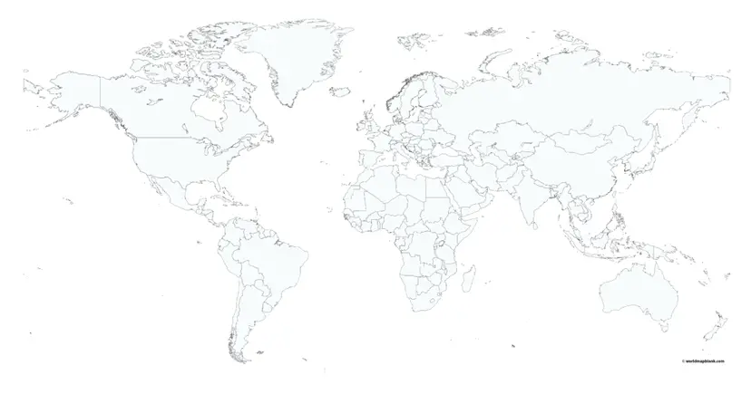Blank World Map with Countries