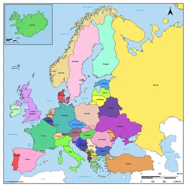 european countries map 2022