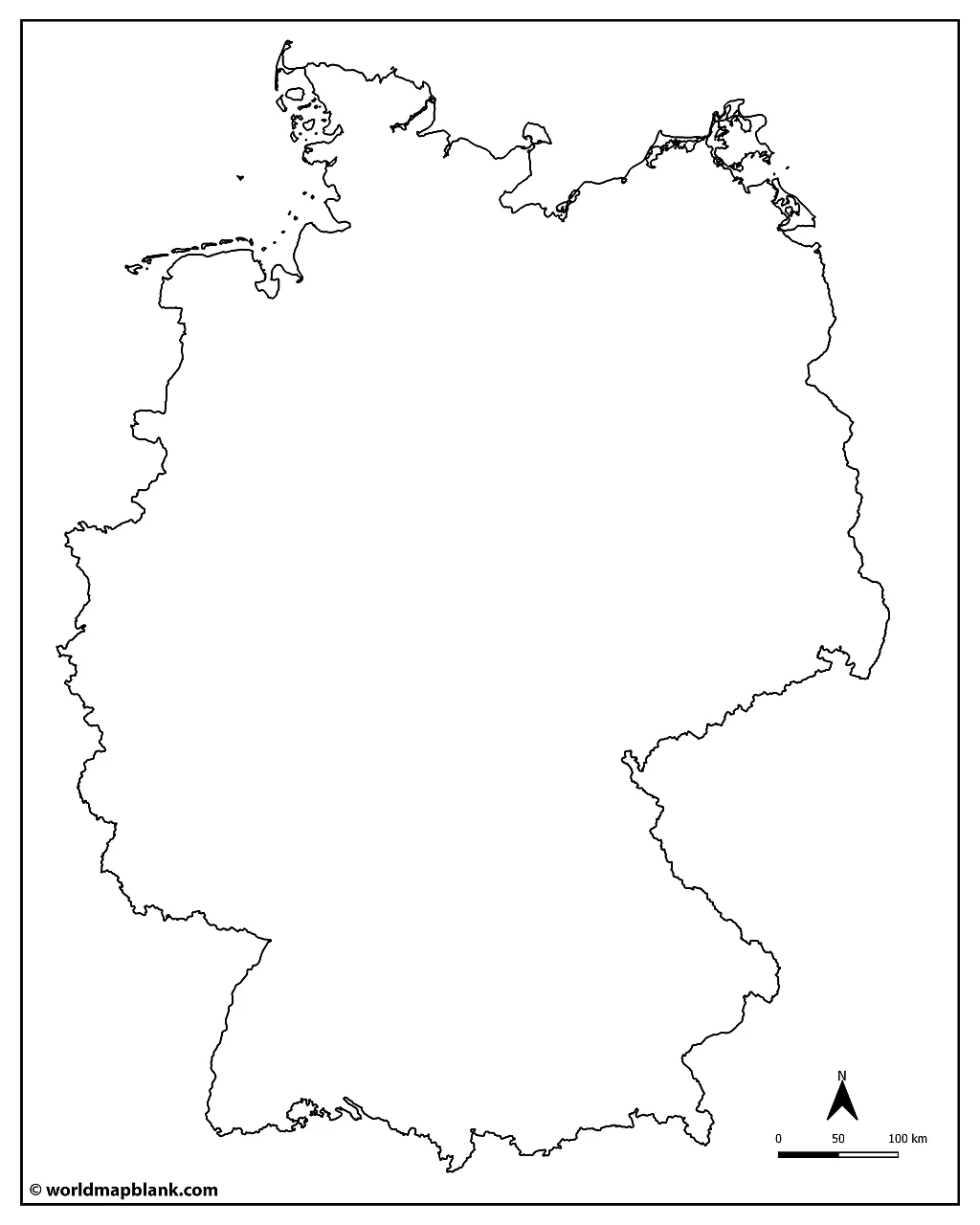 Germany Map Outline