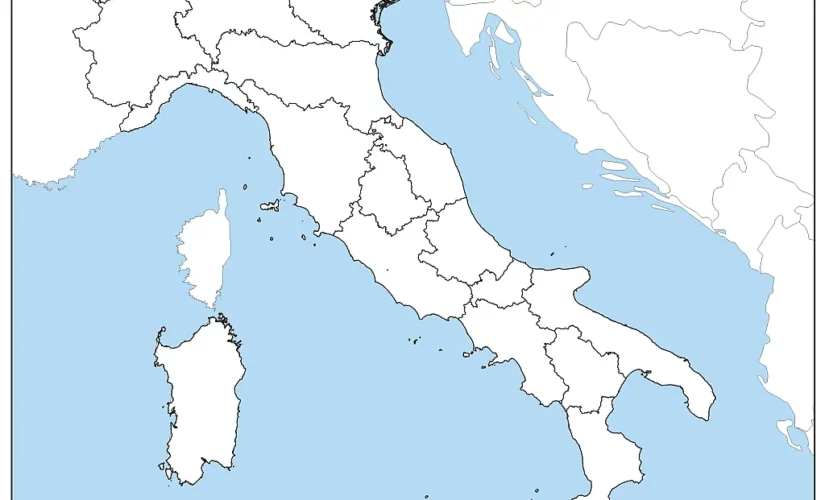 Italy Blank Map
