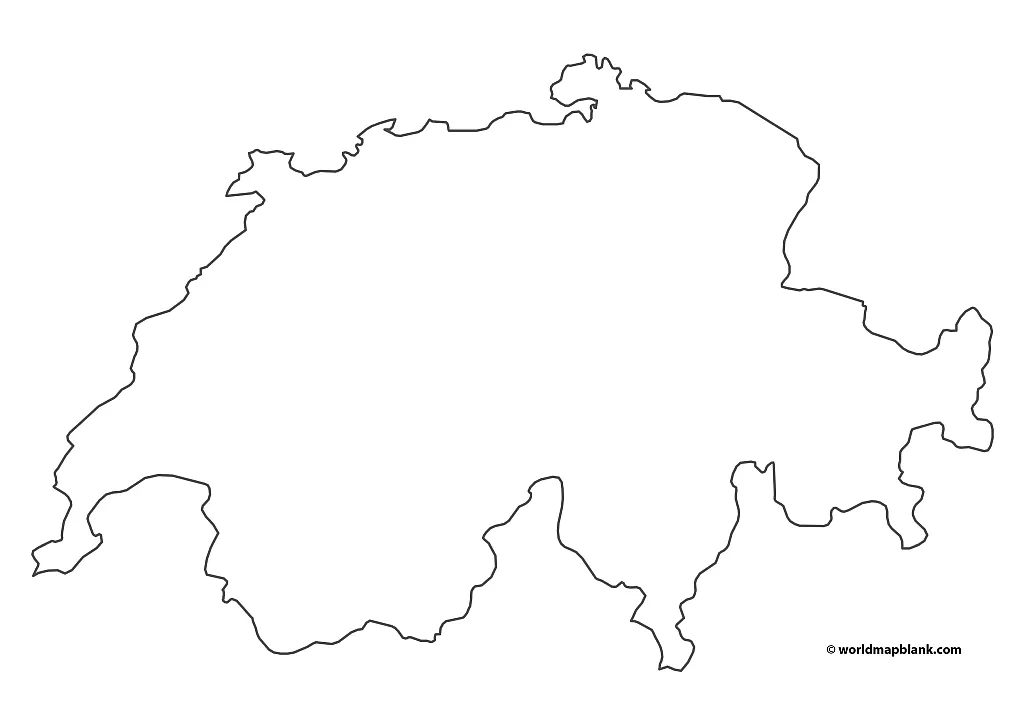 Umrisskarte Schweiz
