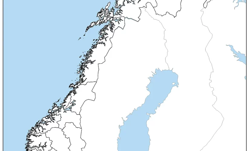 Blank Map Of Norway With Neighboring Countries