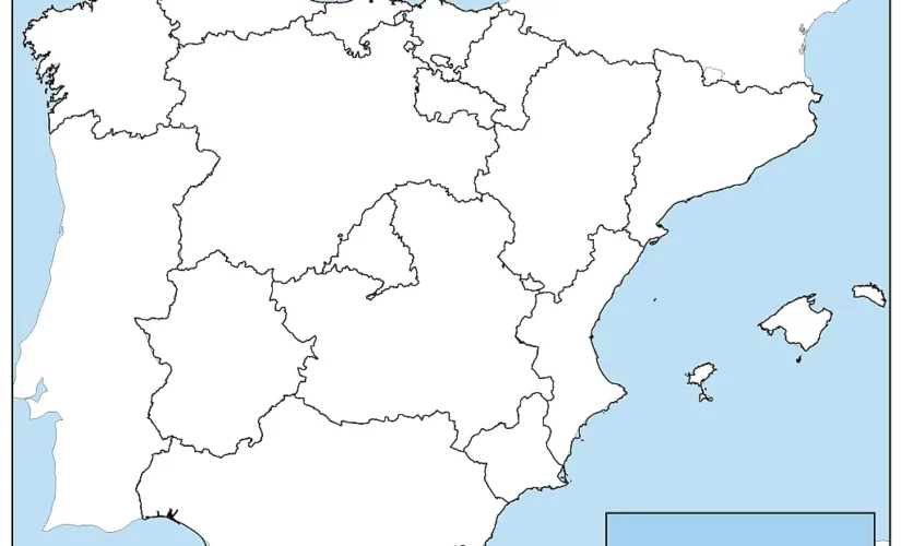 Blank Map Of Spain With Neighboring Countries
