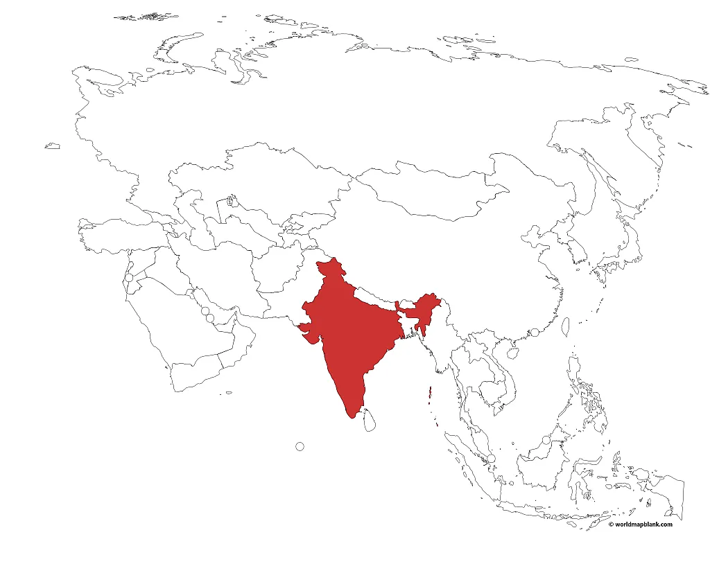 ​Indien auf der Karte