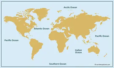 antarctic ocean world map