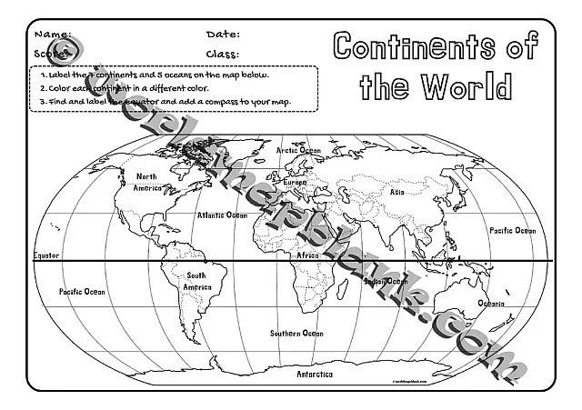 00003 - World Map Worksheets - 02