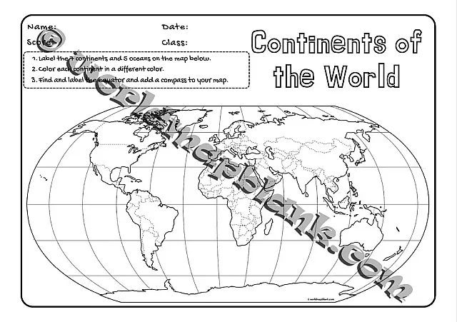 00003 - World Map Worksheets - 03