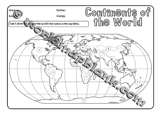 00003 - World Map Worksheets - 04