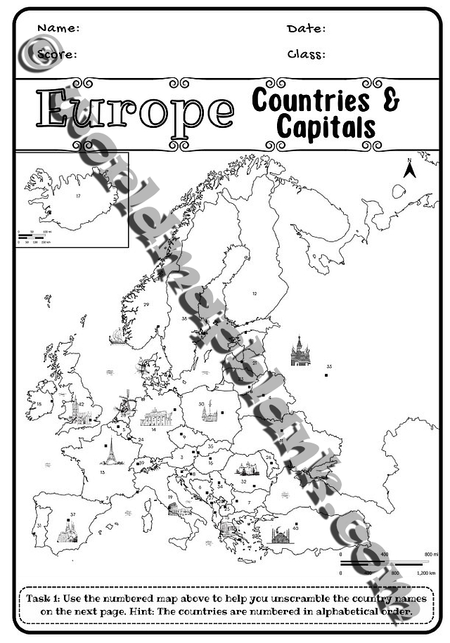 00004 - Europe Worksheets - 02
