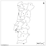 Blank Portugal Map With Capitals