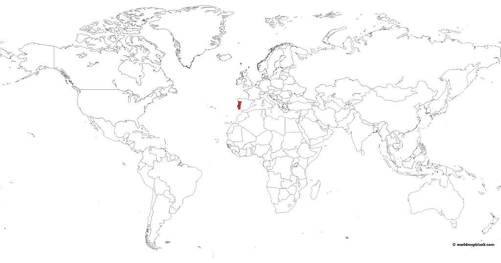 Portugal on the World Map