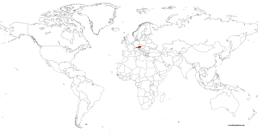 Austria on the World Map