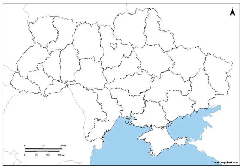 Blank Map Of Ukraine