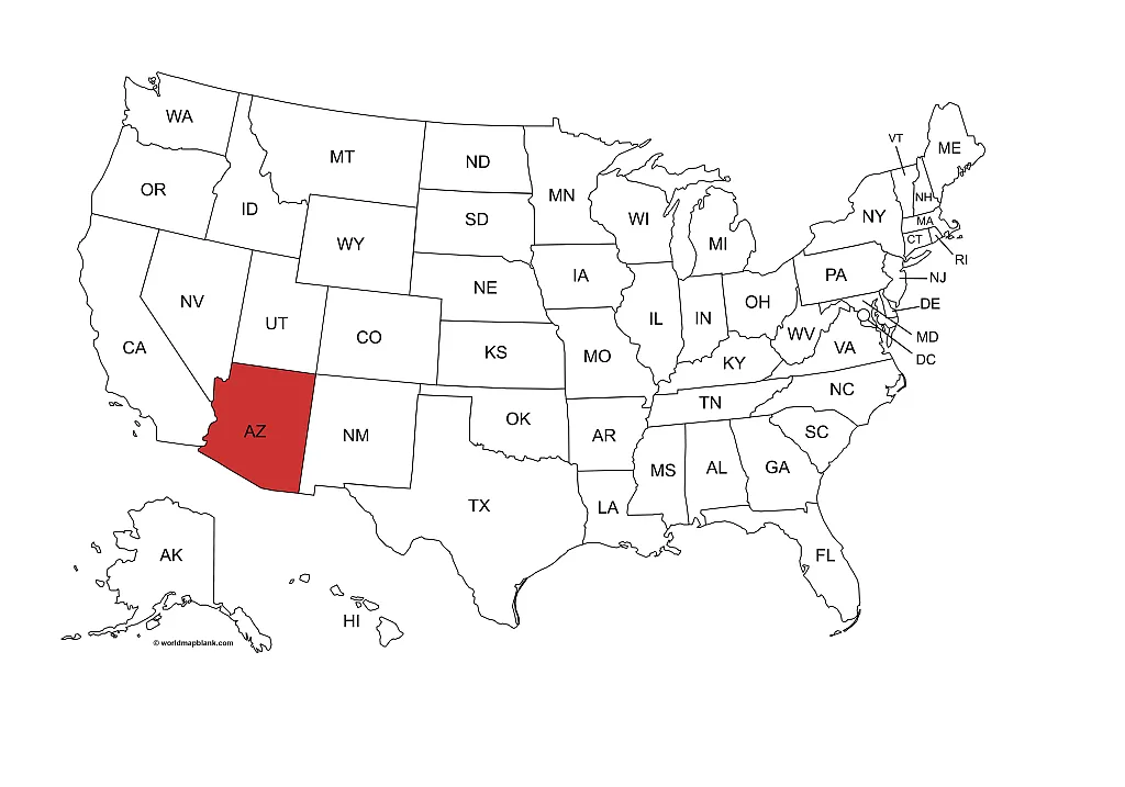 Location of Arizona