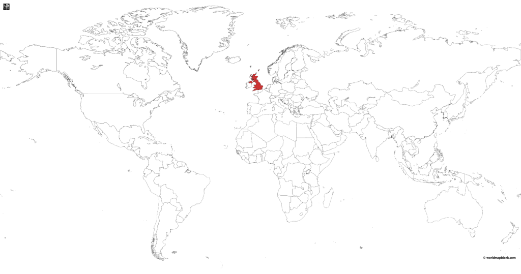 UK on World Map