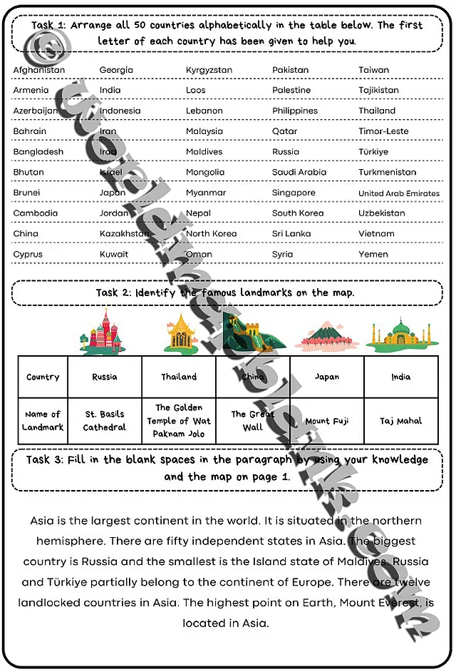 00013 - Asia Worksheets - 02