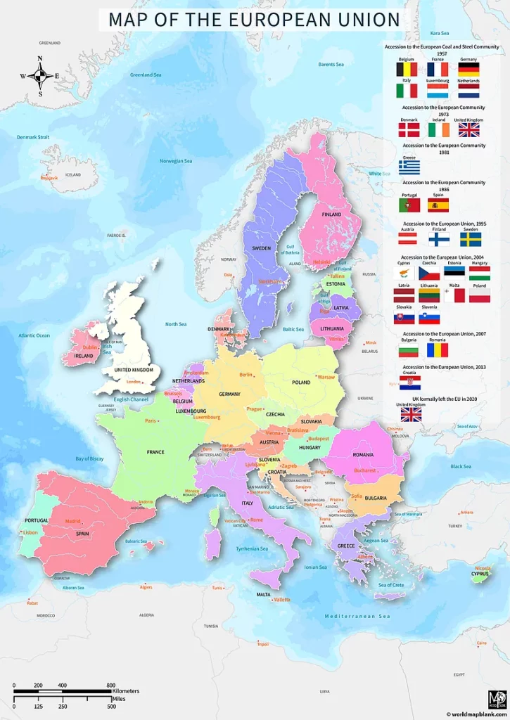 Map of the Eu