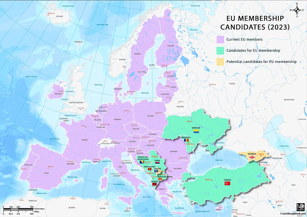 Eu Membership Candidates Map