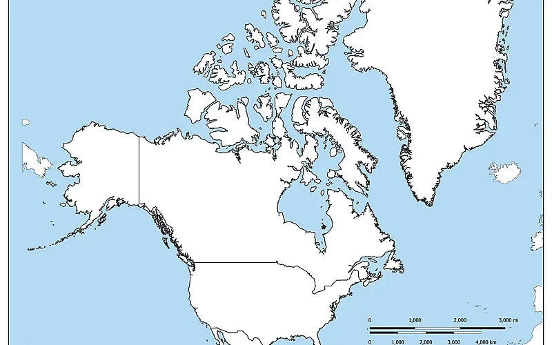 North America Blank Map
