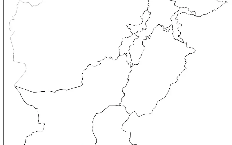 Outline Map Of Pakistan With Neighboring Countries