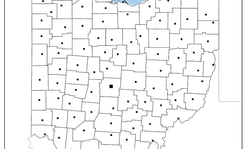 Blank Map Of Ohio With Neighboring States