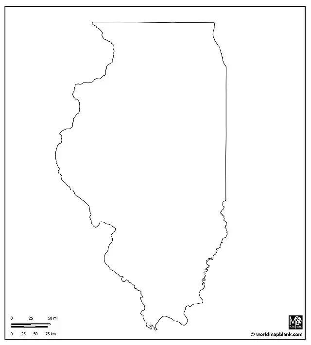 Outline Map of Illinois