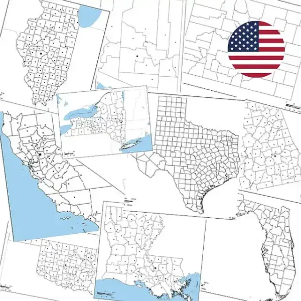 Us States Blank Maps