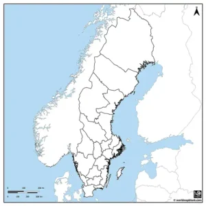 Blank Map Of Sweden And Neighboring Countries